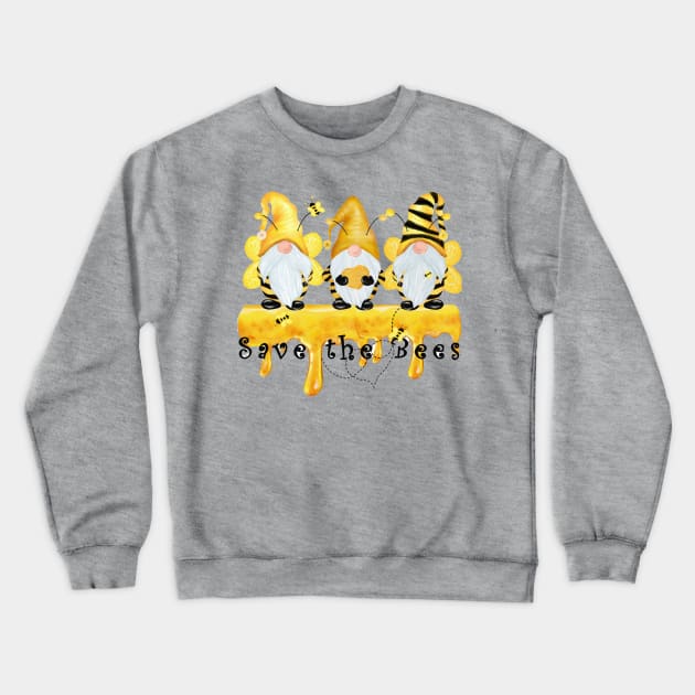 Save The Bees Gnomes Crewneck Sweatshirt by Imp's Dog House